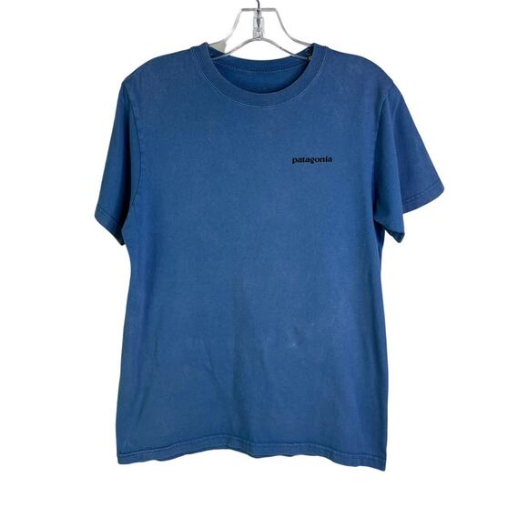 Patagonia T-Shirt Mens Small Blue Regular Fit Classic Logo Streetwear Outdoorsy - Picture 1 of 7